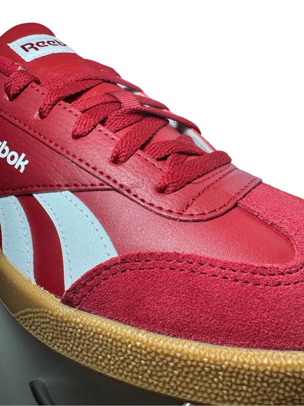 Reebok Smash Edge S Flash Red White Gum Sneakers Men's Size 10 - Picture 12 of 13